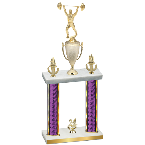 Double Purple Glacier Year Weights Trophy