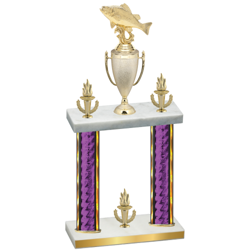 Double Purple Glacier Victory Fishing Trophy