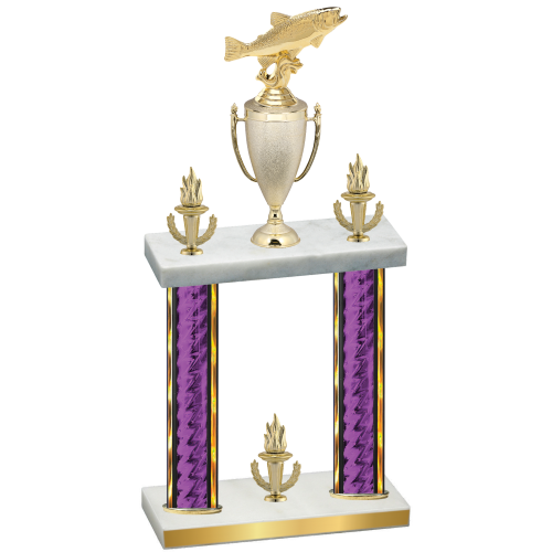 Double Purple Glacier Victory Fishing Trophy