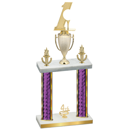Double Purple Glacier Fourth Place Golf Trophy
