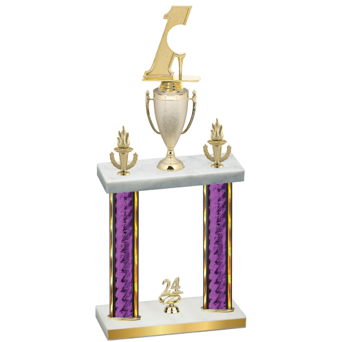 Double Purple Glacier Year Golf Trophy