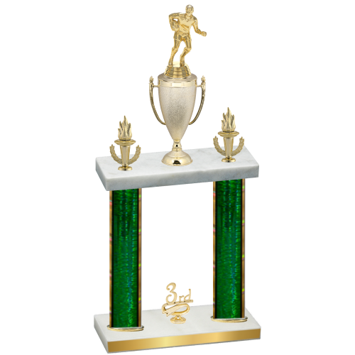 Double Green Glacier Third Place Rugby Trophy