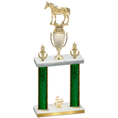 Double Green Glacier Fourth Place Horses Trophy
