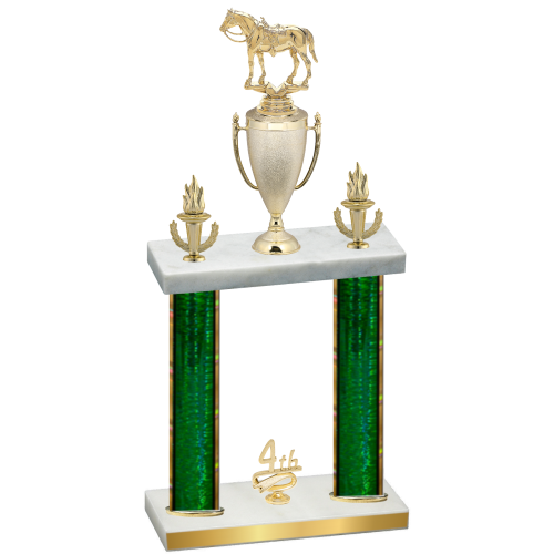 Double Green Glacier Fourth Place Horses Trophy