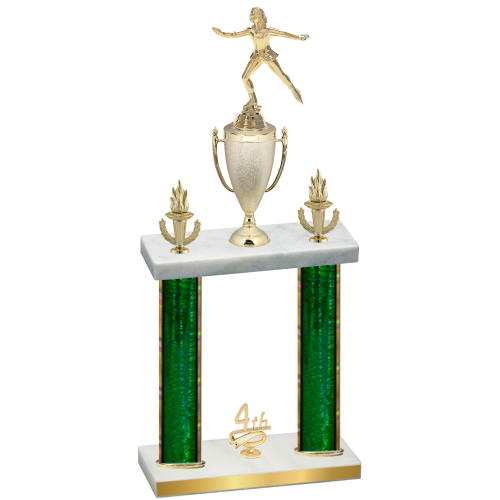 Double Green Glacier Fourth Place Skater Trophy