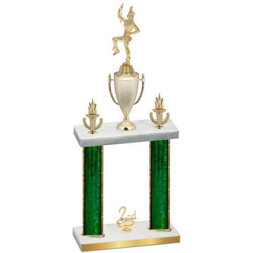 Double Green Glacier Second Place Majorette Trophy