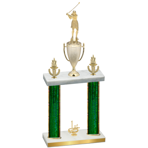 Double Green Glacier First Place Golf Trophy