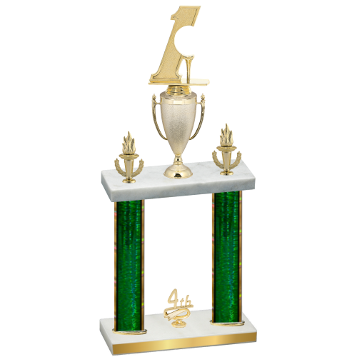 Double Green Glacier Fourth Place Golf Trophy