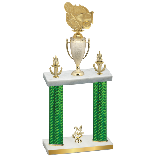 Double Green Carbon Fiber Year Tennis Trophy