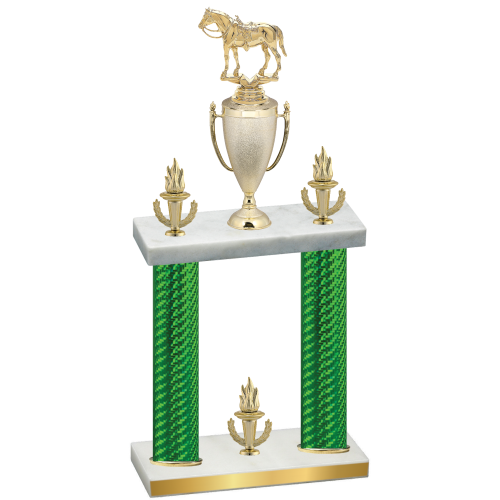 Double Green Carbon Fiber Victory Horses Trophy
