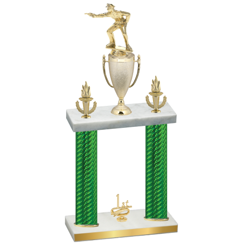 Double Green Carbon Fiber First Place Shooter Trophy