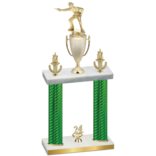 Double Green Carbon Fiber Year Shooter Trophy