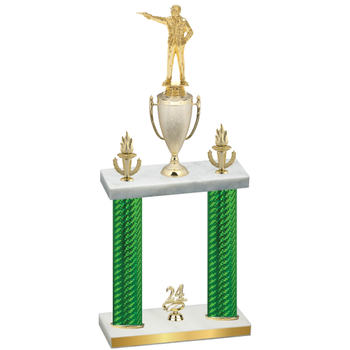 Double Green Carbon Fiber Year Shooter Trophy