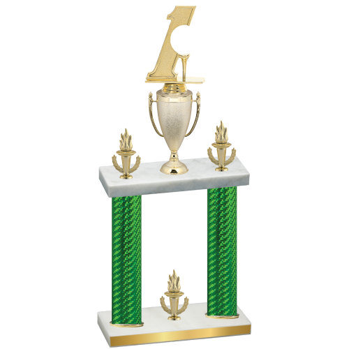Double Green Carbon Fiber Victory Golf Trophy
