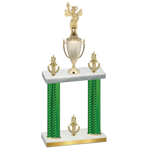 Double Green Carbon Fiber Victory Academics Trophy