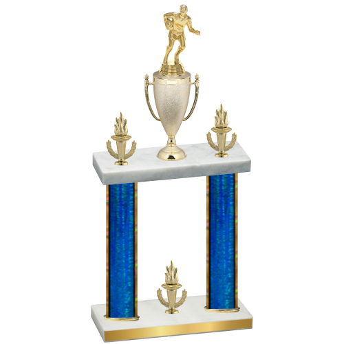 Double Blue Glacier Victory Rugby Trophy