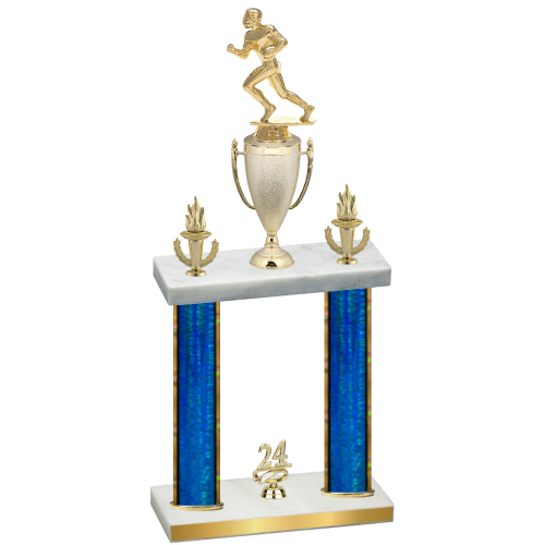 Double Blue Glacier Year Football Trophy