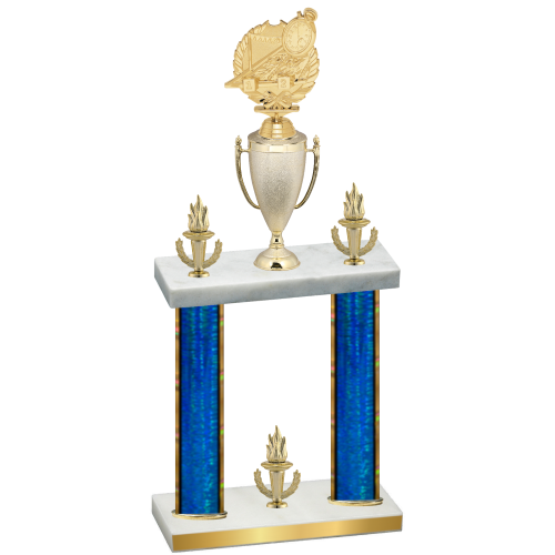 Double Blue Glacier Victory Swimming Trophy