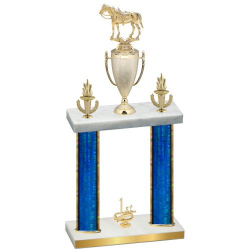 Double Blue Glacier First Place Horses Trophy