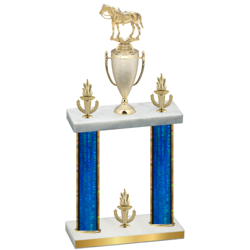 Double Blue Glacier Victory Horses Trophy