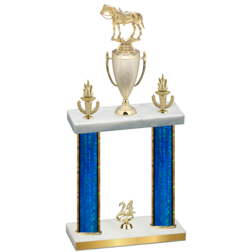 Double Blue Glacier Year Horses Trophy