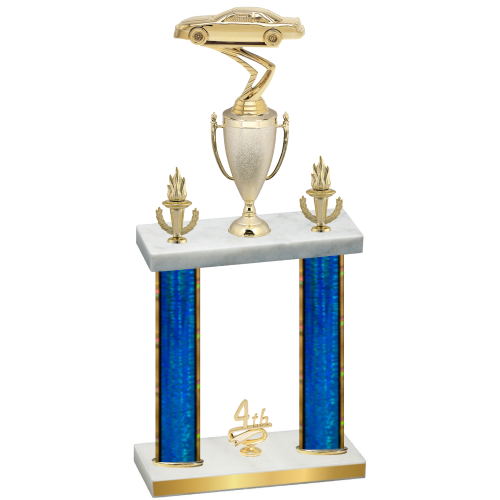 Double Blue Glacier Fourth Place Cars Trophy