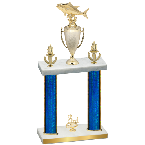 Double Blue Glacier Third Place Fishing Trophy