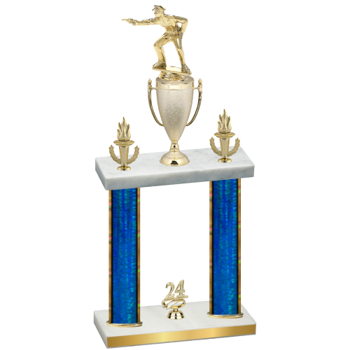 Double Blue Glacier Year Shooter Trophy