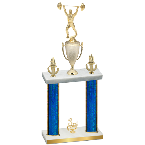 Double Blue Glacier Third Place Weights Trophy