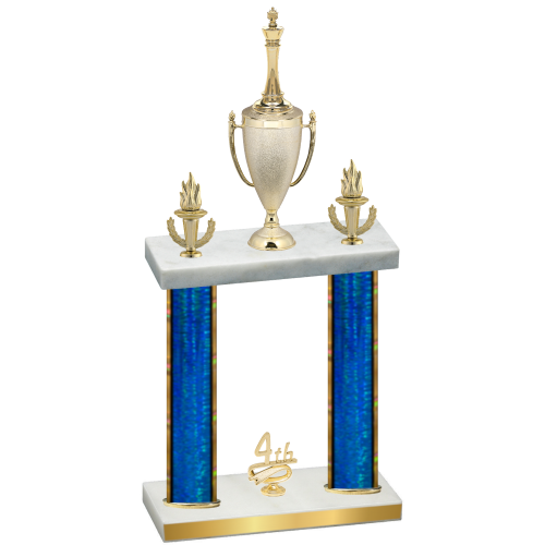 Double Blue Glacier Fourth Place Chess Trophy