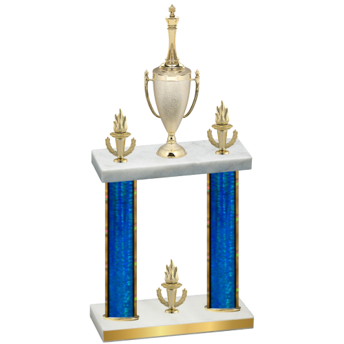 Double Blue Glacier Victory Chess Trophy