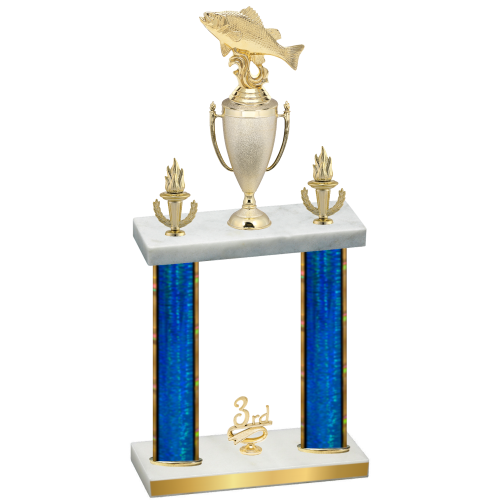 Double Blue Glacier Third Place Fishing Trophy