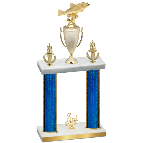 Double Blue Glacier Third Place Fishing Trophy