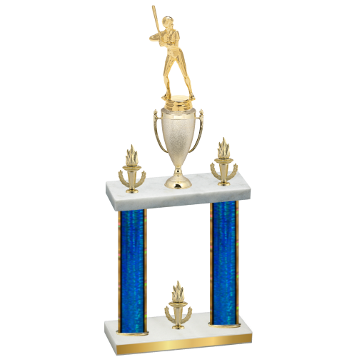 Double Blue Glacier Victory Softball Trophy