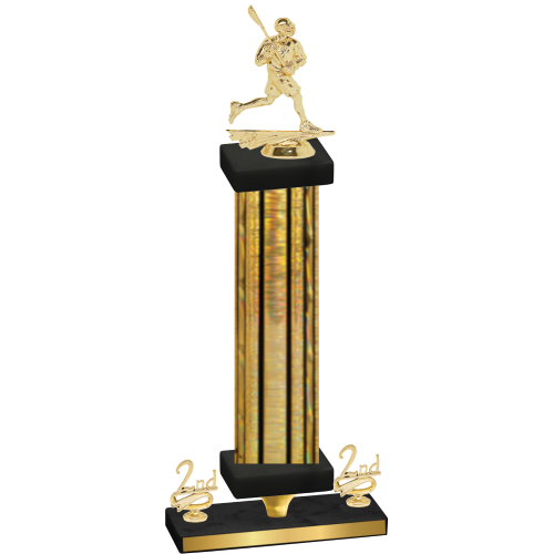 Premium Single Gold Glacier Second Place Lacrosse Trophy