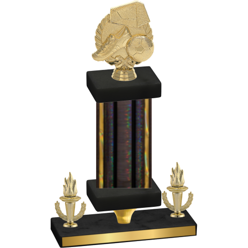 Premium Single Black Glacier Victory Soccer Trophy