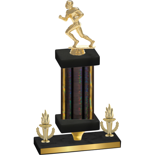 Premium Single Black Glacier Victory Football Trophy