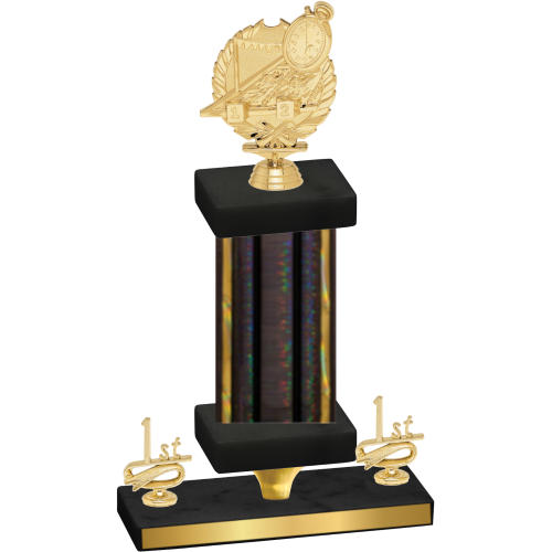 Premium Single Black Glacier First Place Swimming Trophy