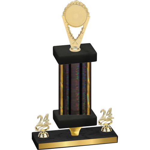 Premium Single Black Glacier Year Insert Trophy