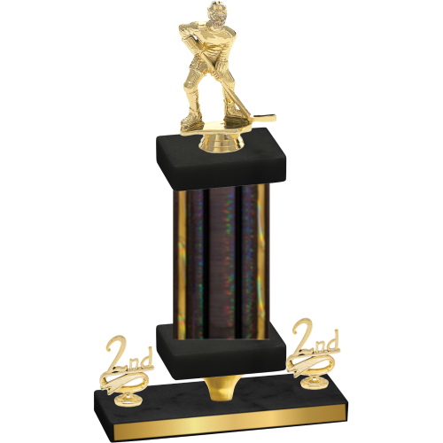 Premium Single Black Glacier Second Place Hockey Trophy
