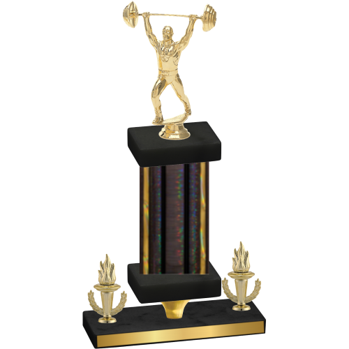 Premium Single Black Glacier Victory Weights Trophy