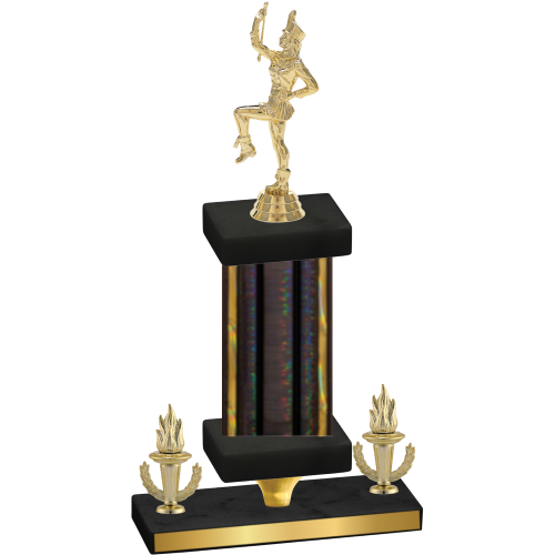 Premium Single Black Glacier Victory Majorette Trophy