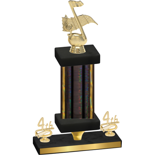 Premium Single Black Glacier Fourth Place Music Trophy