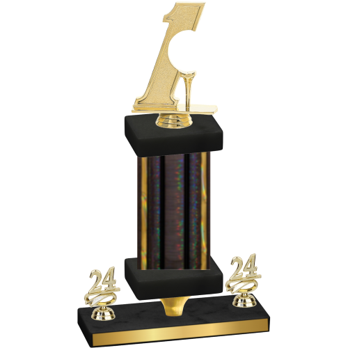 Premium Single Black Glacier Year Golf Trophy