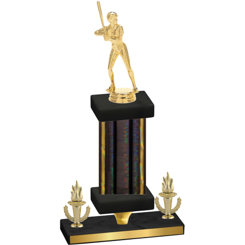 Premium Single Black Glacier Victory Softball Trophy