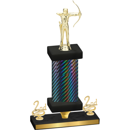 Premium Single Black Carbon Fiber Second Place Archery Trophy
