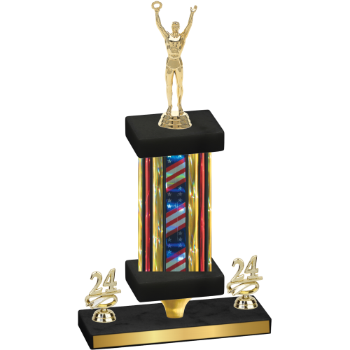 Premium Single Flag USA Year Victory Trophy
