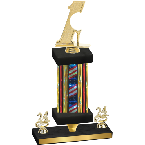 Premium Single Flag USA Year Golf Trophy