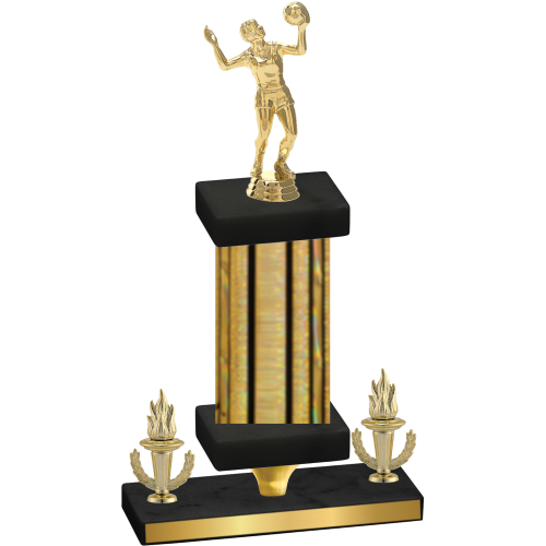 Premium Single Gold Glacier Victory Volleyball Trophy