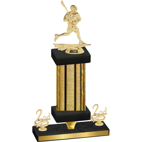Premium Single Gold Glacier Second Place Lacrosse Trophy